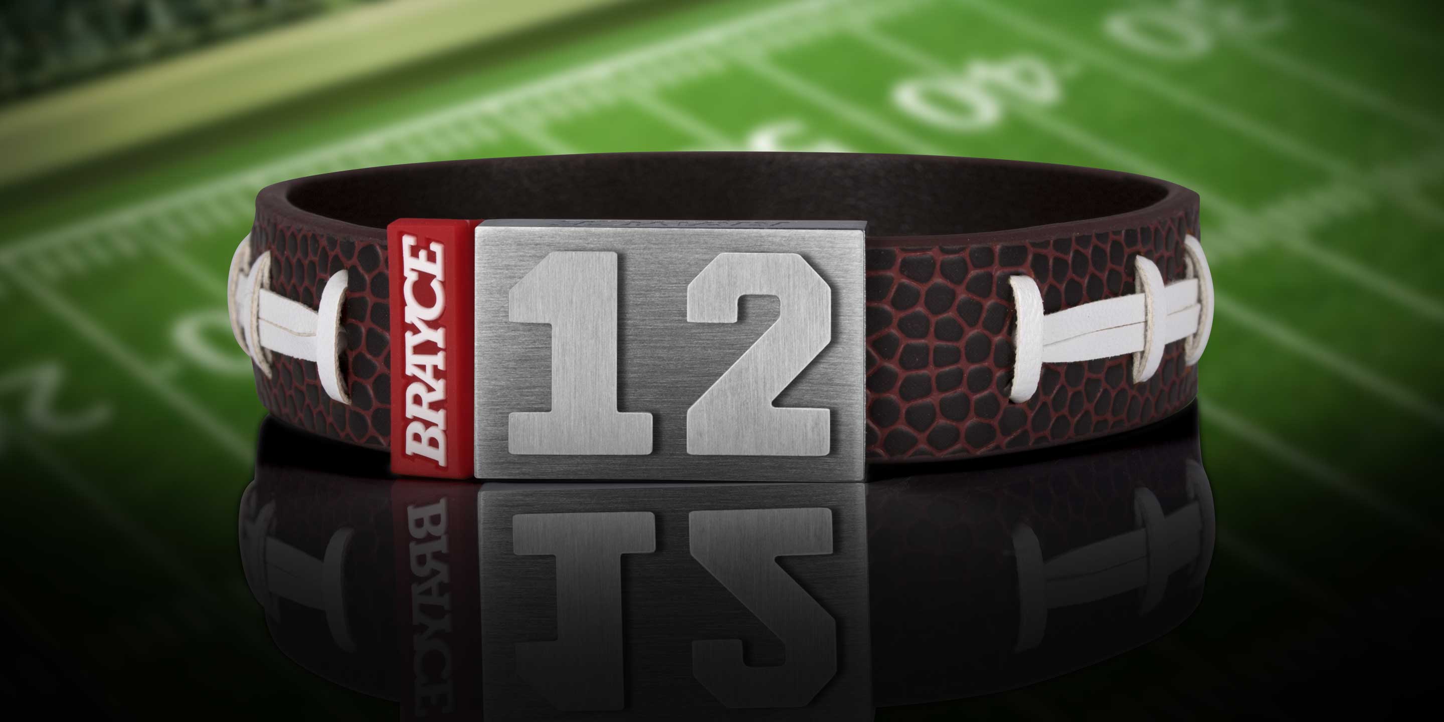 American Football Armband mit Trikotnummer 12 