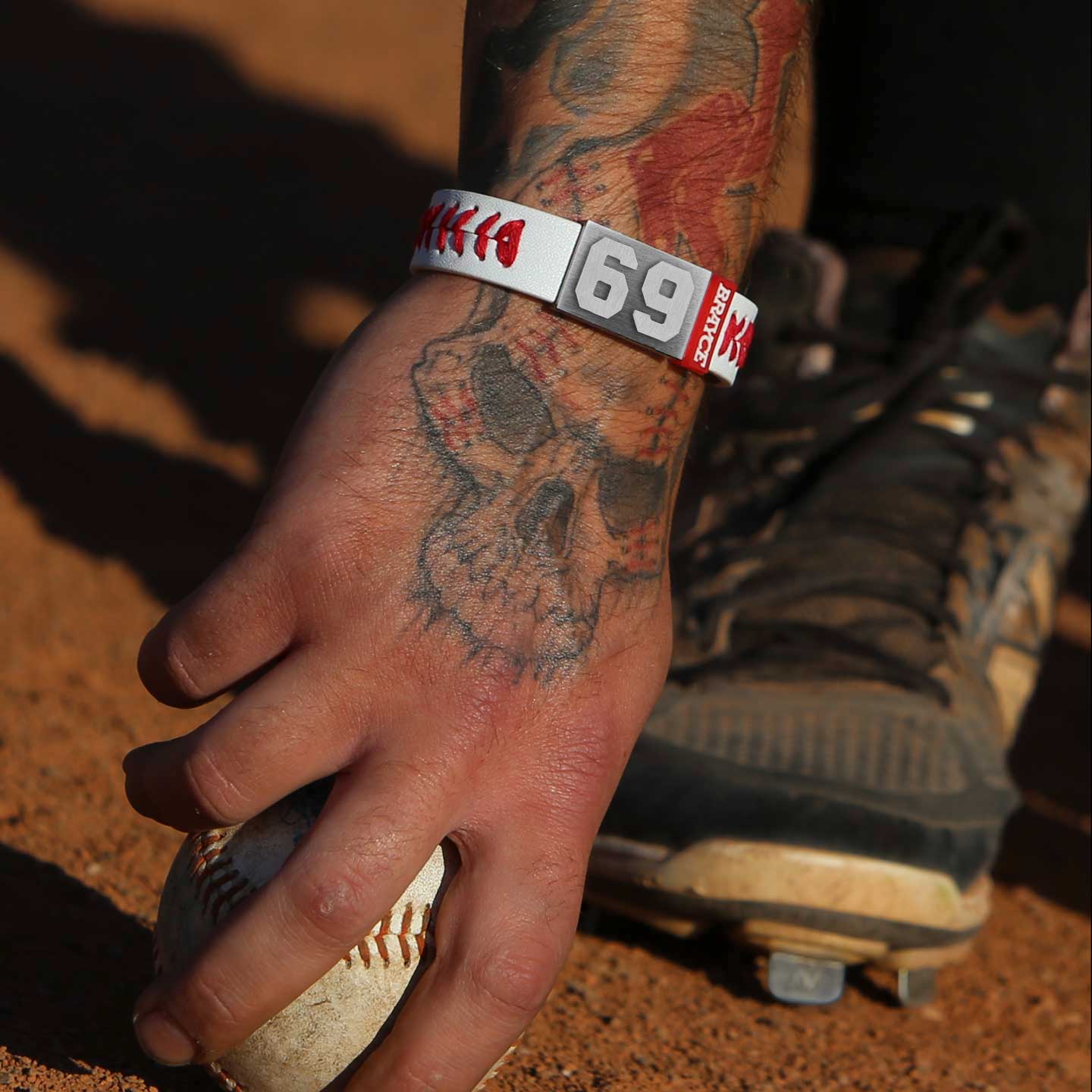 Baseball Armband mit Nummer 69