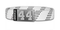 Eishockey Schnürsenkel Armband weiß Nummer 4